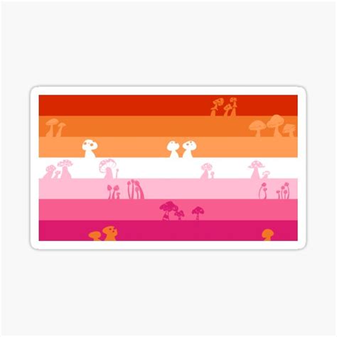 Mushroom Lesbian Flag Sticker For Sale By Hubaimee Redbubble