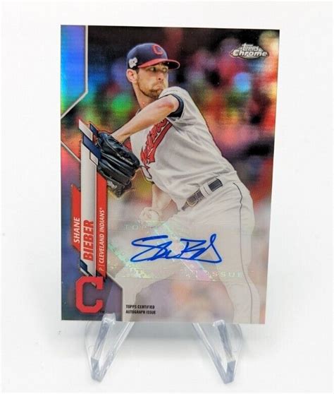 Shane Bieber 2020 Topps Chrome Baseball Silver Refractor Auto Usa Sb