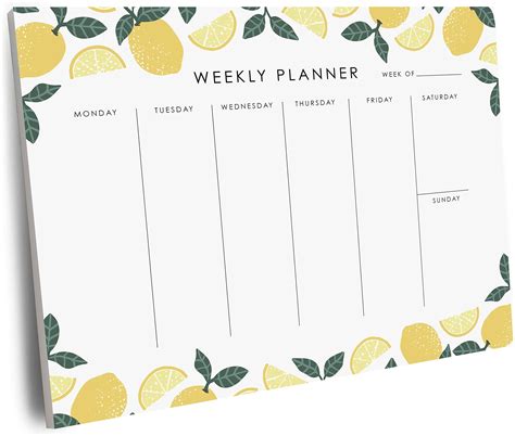 Amazon Weekly Planner Notepad X Inches Tear Off Sheets