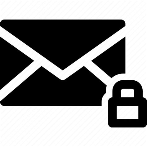 Email Envelope Letter Locked Mail Message Secured Icon