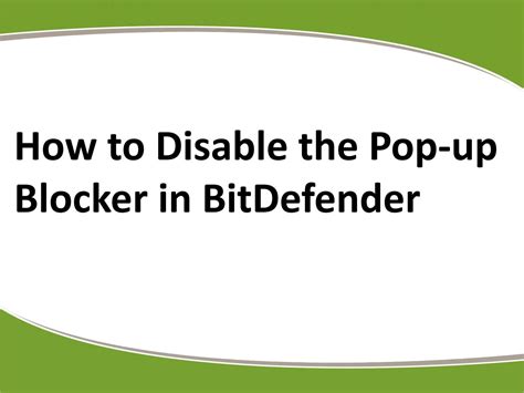 How To Disable The Pop Up Blocker In Bitdefender By Elianajhones Issuu