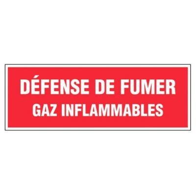 Panneau D Fense De Fumer Gaz Inflammables Achatmat