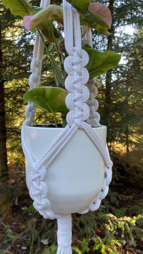 Diy Macrame Plant Hanger Pdf Pattern Tutorial Instructions Macrame