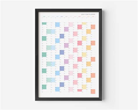 Giant 2023 Wall Calendar 2023 Large Wall Planner Annual Etsy