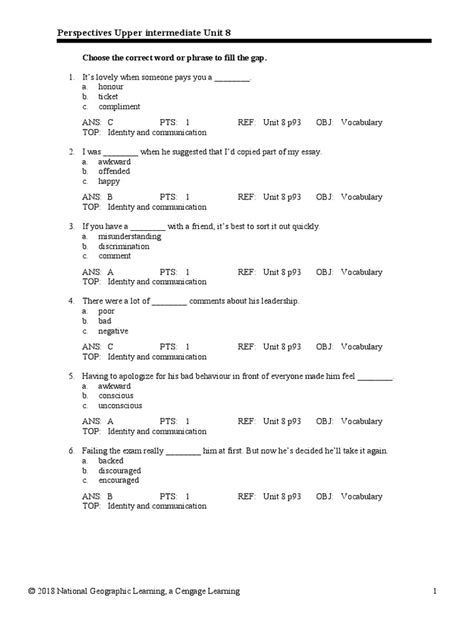 Perspectives Upper Intermediate Unit 8 | Download Free PDF | Aesthetics ...