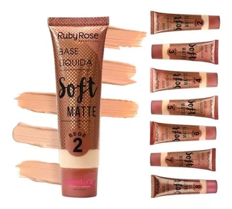 Base L Quida Soft Matte Bege Ruby Rose Hb Tons Matte