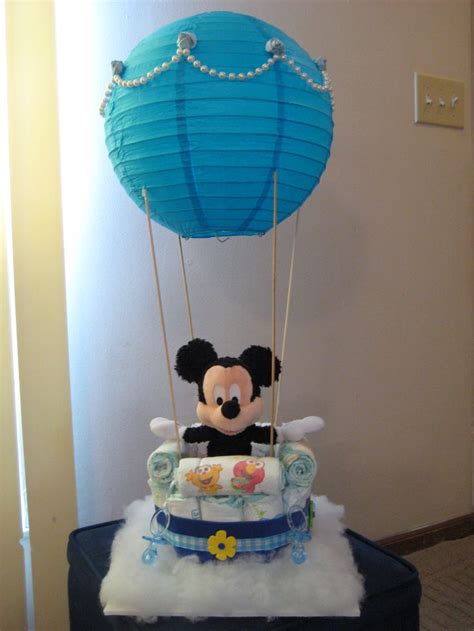 Mickey Mouse Hot Air Balloon Diaper Cake