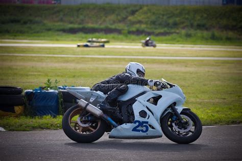 Moto-athlete on the Racetrack Stock Image - Image of speed, jacket: 135706865