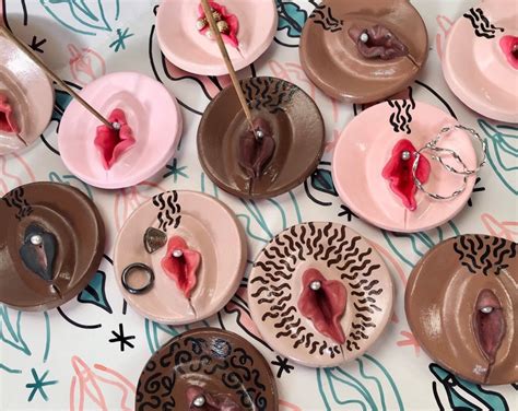 Handmade Pussy Clay Incense Holder Ring Dish Etsy