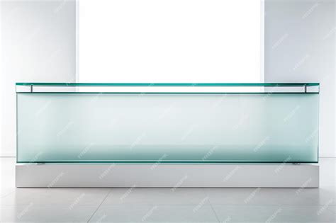 premium ai image  glass counter   white base   window