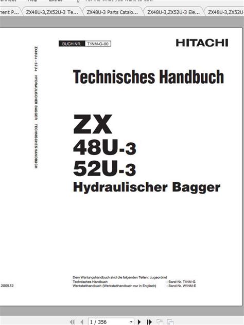 Hitachi Mini Excavator Zaxis Zx U Shop Manual Auto Repair Manual