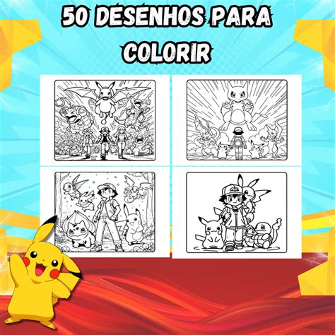 Livro Colorir Pokemon - Livro de Colorir Pokemon - Vision Art