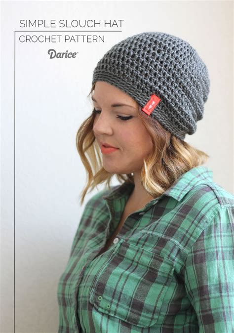 Crochet Hat Pattern Free Slouch Pattern Darice Crochet Slouch Hat