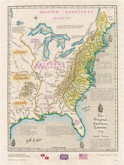 13 Colonies Map With Cities Rivers 6