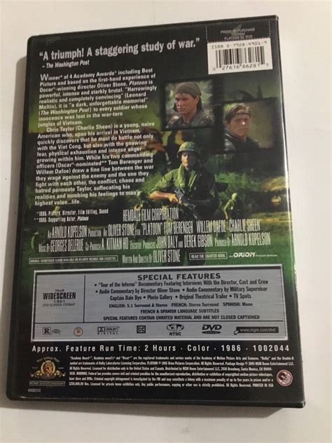 Platoon Dvd Special Edition Single Disc Version Ebay