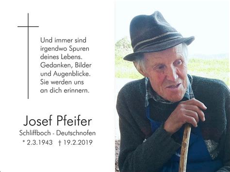 Josef Pfeifer aus Deutschnofen TrauerHilfe it das Südtiroler