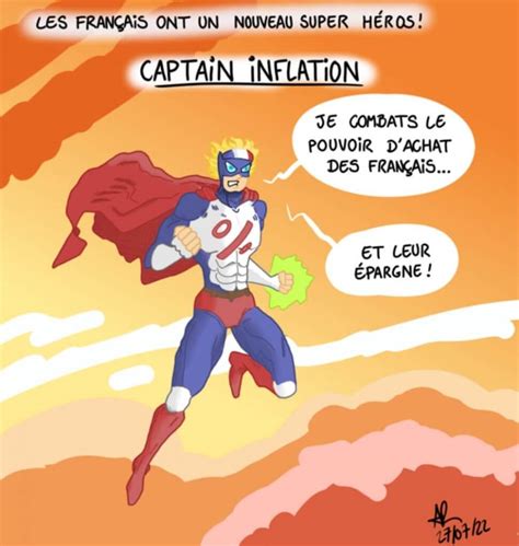 Super héros humour Captain Inflation Dessin humoristique