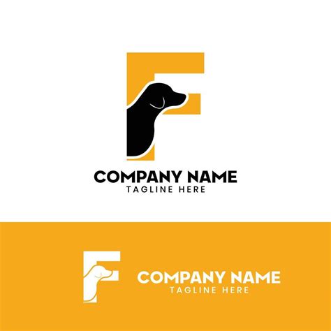 Letter F Dog Logo Design Template Inspiration Dog Vector Initial Logo