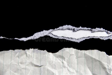 Ripped Paper On Black Background Stock Image Image Of Closeup Text
