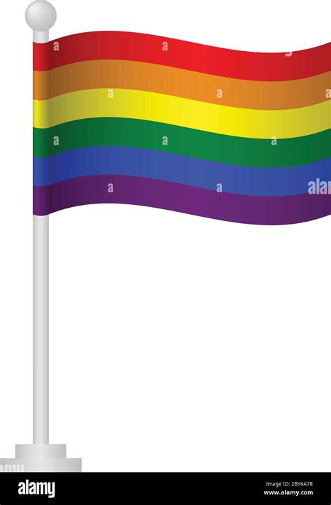 Gay Vector Flag Or LGBT Rainbow Flag On Pole Vector Pride Symbol Stock Vector Image Art Alamy