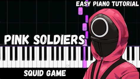 Squid Game Pink Soldiers Easy Piano Tutorial Youtube