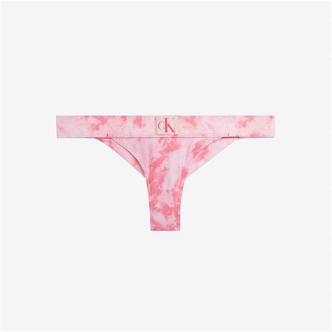 Calvin Klein Brazilian Print Kad N Pembe Bikini Alt Kadin Mayo Bikini Superstep