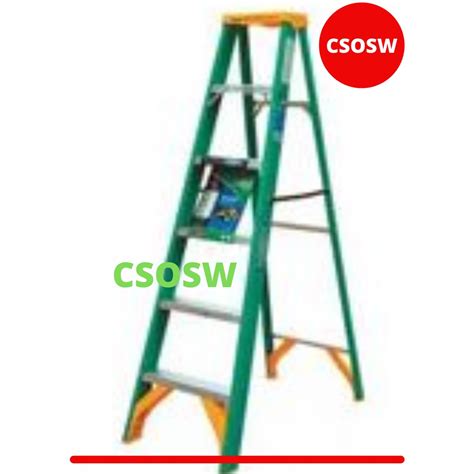 Jual WERNER TANGGA FIBER GLASS 6 STEP HIJAU FIBRE GLASS LADDER GREEN