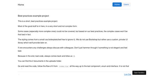 code style guide codesandbox