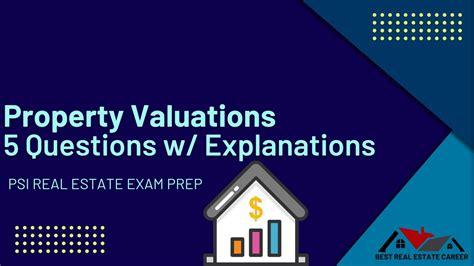 Psi Real Estate Exam Prep Property Valuations W Explanations Youtube