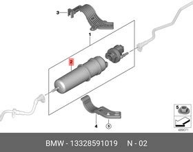 13328591019, Фильтр топливный G30/G11/G01 2.0d/3.0d, BMW | купить в ...