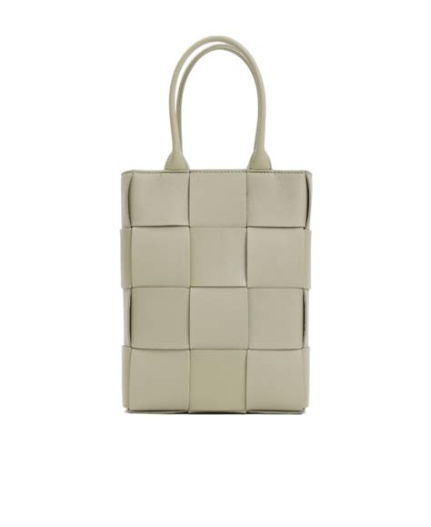 Bottega Veneta Mini Cassette Leather Tote Bag In Nude ModeSens