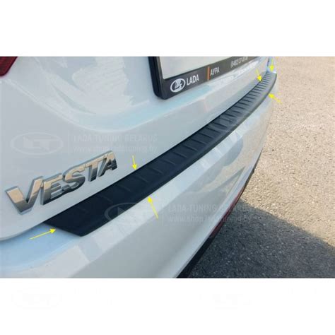 Накладка на задний бампер (ABS) LADA Vesta с 2015 / LADA Vesta SW с ...