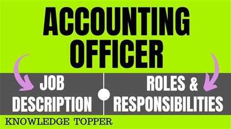 Accounting Officer Job Description Accounting Officer Work