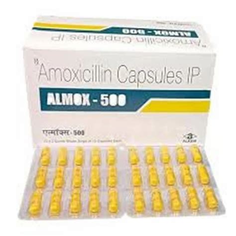 Almox 500 Capsule Amoxicillin 500mg At Rs 123stripe Almox