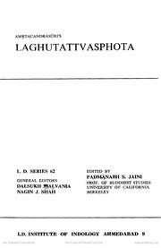 Laghutattva Sphota Of Amruta Bindu Suri (jain Stotras) Padmanabha Jani