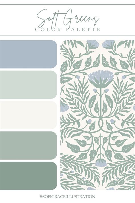 Floral Palette | Dusty Blue & Sage Greens in 2025 | Paint colors for