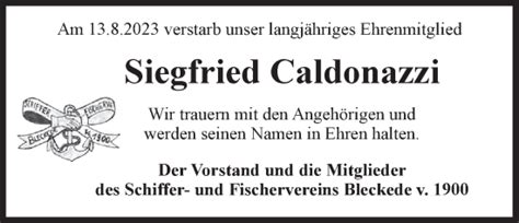 Traueranzeigen Von Siegfried Caldonazzi Trauer L Neburg De