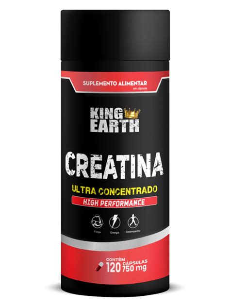 Creatina C Psulas Mg King Earth Top Cure Sa De E Bem Estar