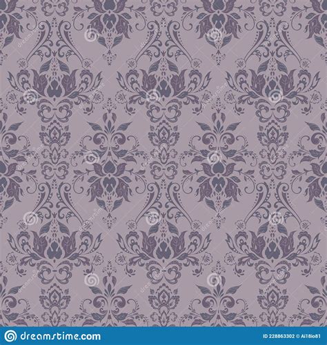 Vector Baroque Floral Pattern Classic Floral Ornament Vintage Texture