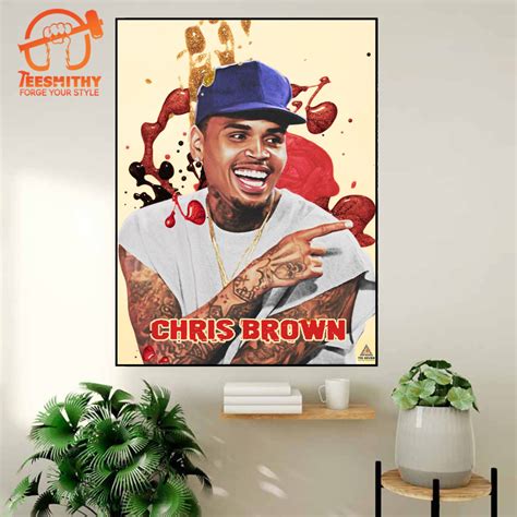 chris brown poster wall art canvas teesmithy