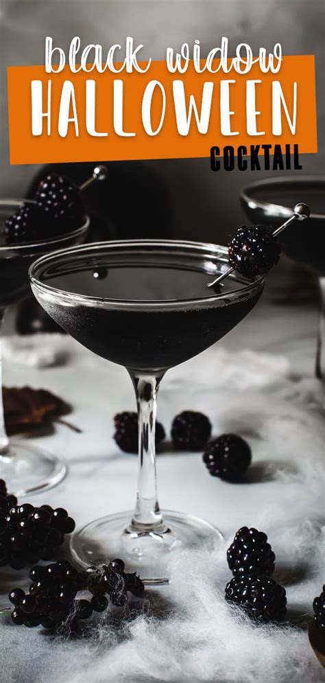 The Black Widow Cocktail Is A Sleek And Sinister Halloween Beverage