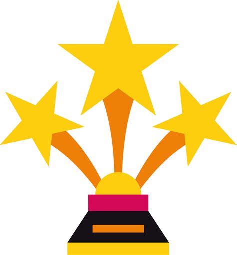 Colorful Star Trophy Award 24293980 Vector Art At Vecteezy