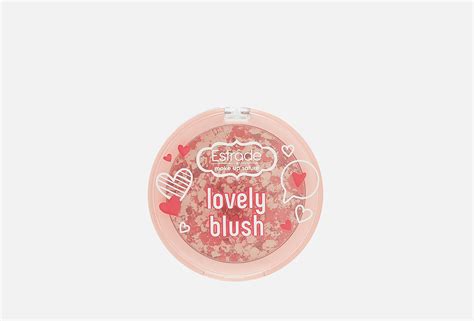 Estrade Румяна компактные Lovely Blush 203, Матовый насыщенный розовый ...