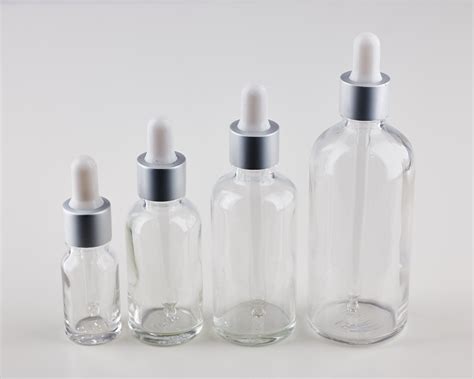 BUTELKA SZKLANA 100ML BEZBARWN Z PIPETĄ SREBRNĄ Puro Cosmetics