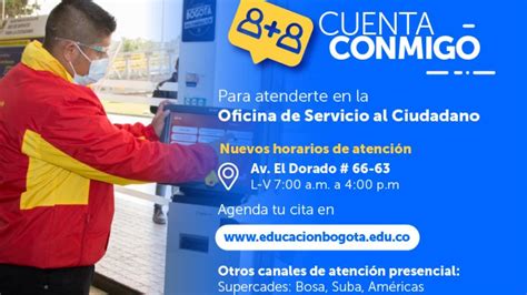 Horario de atención presencial en la Secretaría de Educación Bogota