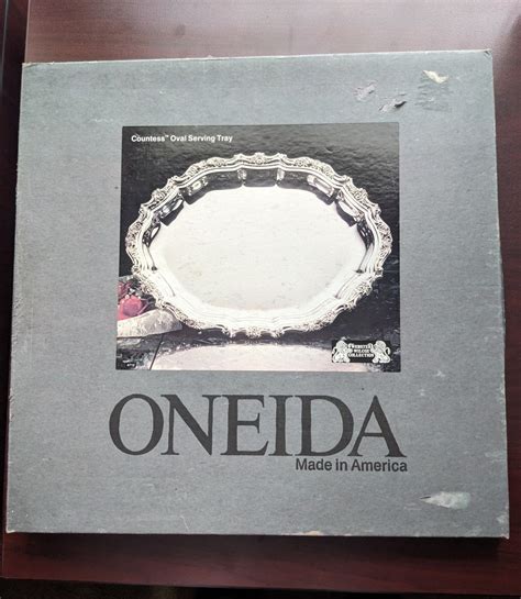 Vintage Oneida Countess Inch Oval Serving Tray Silverplate