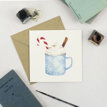 Hot Chocolate Mug Christmas Card By Emma Benz Art Notonthehighstreet