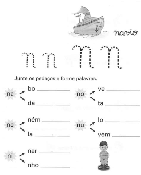 Atividades De AlfabetizaÇÃo Com A Letra N — SÓ Escola