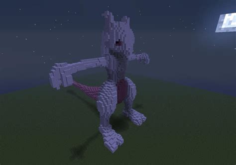3d Mewtwo Statue Included Minecraft Map