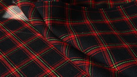 Tartan black with red stripes - Placek Classics